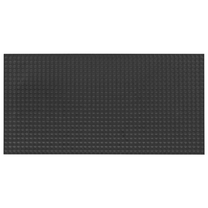 Kinzie Waffle 8X16 Matte Ceramic Tile, Charcoal
