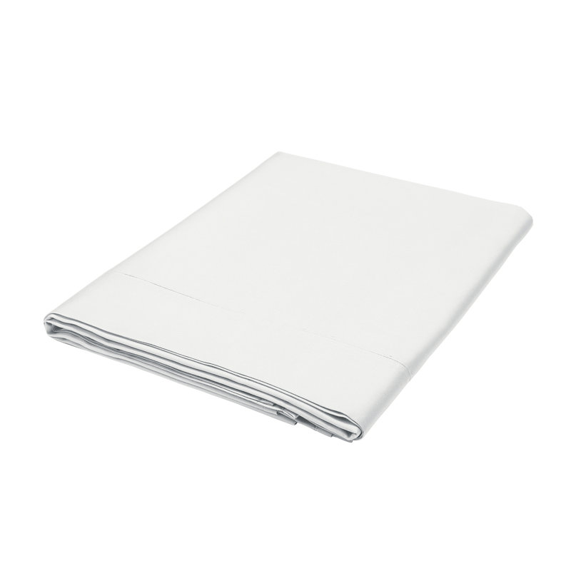 Bob 400 Thread Count Sateen Flat Sheet, Kingsize (5'), White