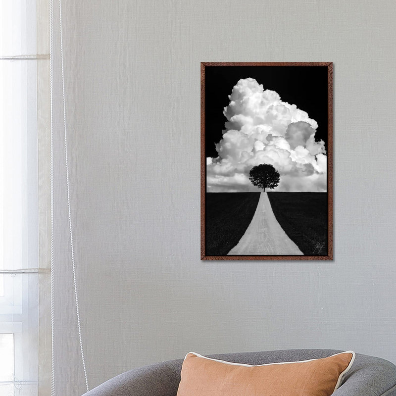 Double Tree by Kathrin Federer - Print on Canvas, 66.04 cm H x 45.72 cm W, Classic Brown Wood Framed
