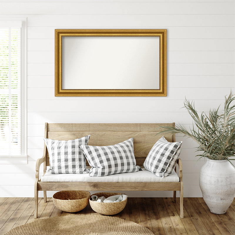 Miroir de salle de bain Jashawna, 28,75 po x 47,75 po, Doré