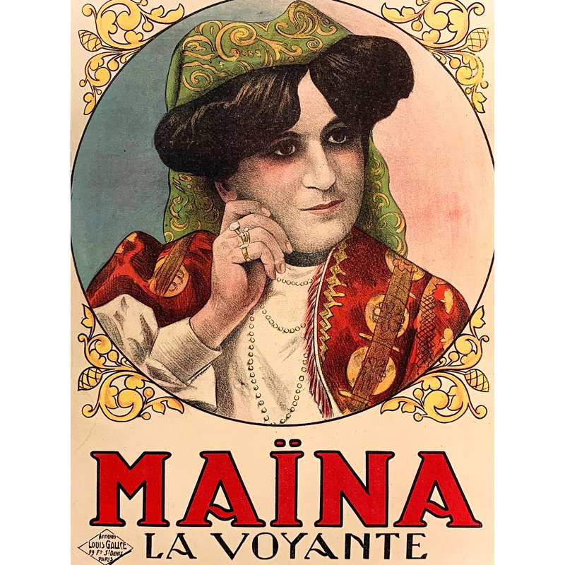 Galice 1930 Advert Maina Seer Voyante Monica Friends - No Frame Print