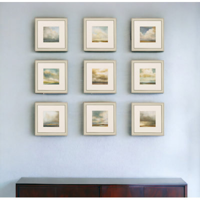 Atmosphère-ensemble de 9 reproductions d’art encadrées sur verre