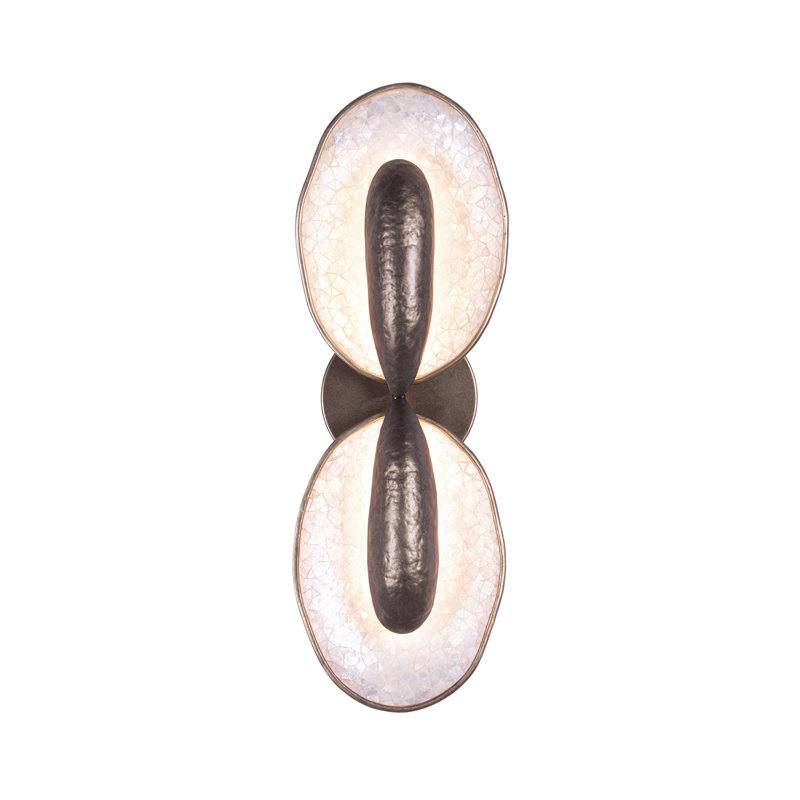 Spat 2 LT Pearlized Antique Brass Wall Sconce Kalco