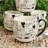 BIA Cordon Bleu Set Of 4, Paws Cafe Cat Mugs, 19 Oz., Black And White