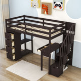 Giacamo Twin 6 Drawer Loft Bed with Built-in-Desk by Harriet Bee