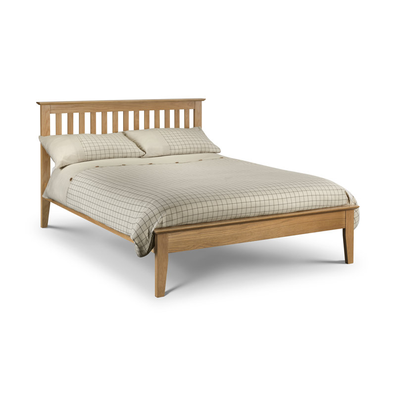 Fleming Solid Wood Bed, Double (4'6), Oak
