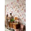 Papier peint floral avec fond blanc