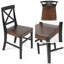 Ensemble de 2 chaises de salle à manger en bois d'acacia Farmhouse-589290654