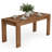 55.12" Solid Wood Rectangular Dining Table, 30.71” Height Dinner Table with Thick Legs, Rustic Farmhouse Kitchen Table for 4-6 People, Warm Rustic Brown