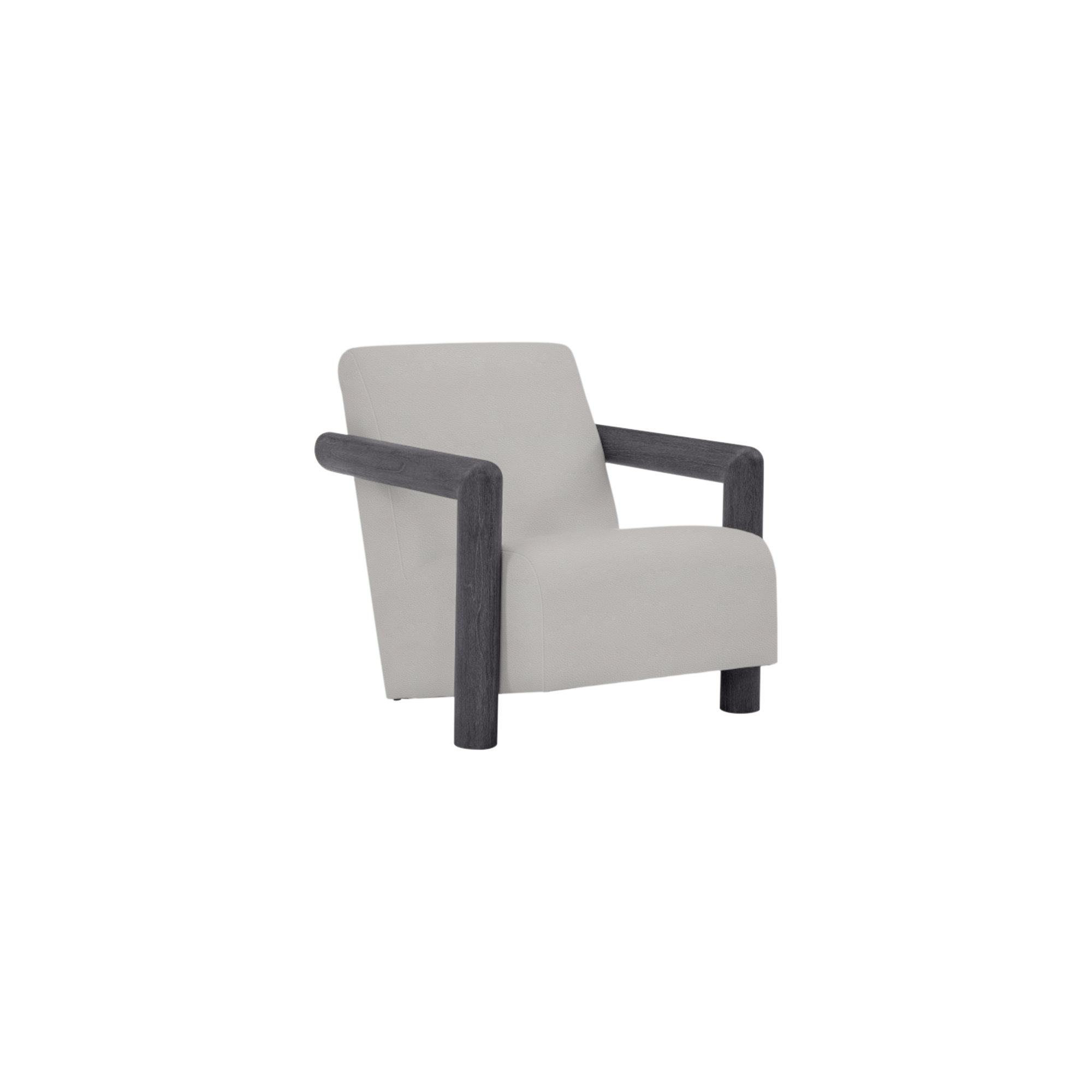Mara Patio Chair with Cushions, Flint Gray, Light Grey Vinyl 6503-010