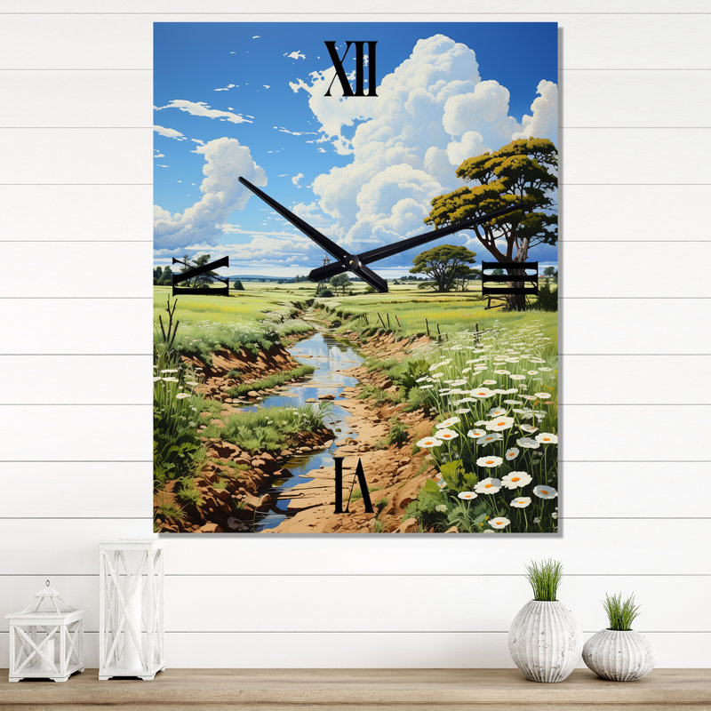 Horloge murale nuages et nuages, Grand