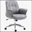 Chaise de bureau à domicile en microfibre de haute qualité avec hauteur réglable, conception capitonnée, roues pivotantes, fonction d'inclinaison et accoudoirs rembourrés pour un espace de travail confortable