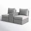Ensemble de conversation en osier 2 personnes avec coussins LSI All Weather - aucun assemblage requis