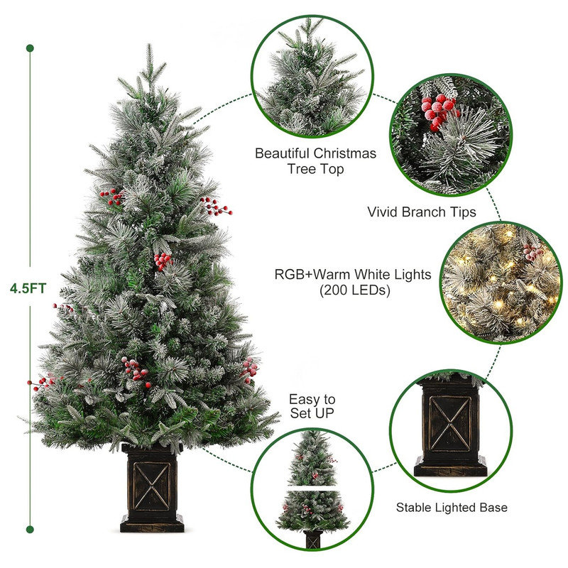 54' H Lighted Artificial Christmas Tree
