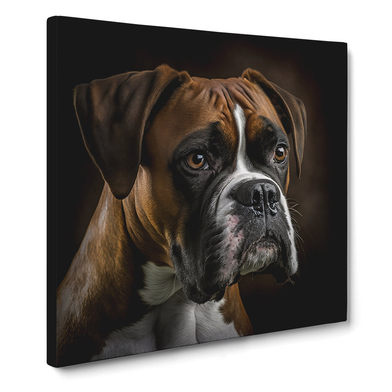Boxer Dog Photograph - No Frame Print, 35cm H x 35cm W x 3cm D