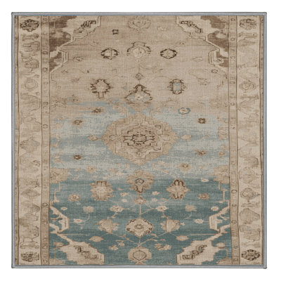Machine Washable Overdyed Gray Area Rug