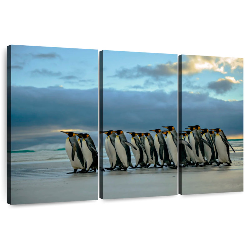 Brampt Waddling Penguins, 48" H x 74" W