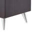 Table d'appoint moderne pour coins confortables - 2 tiroirs, pieds argentés, fonction lisse avec options de rangement de tiroir spacieuses