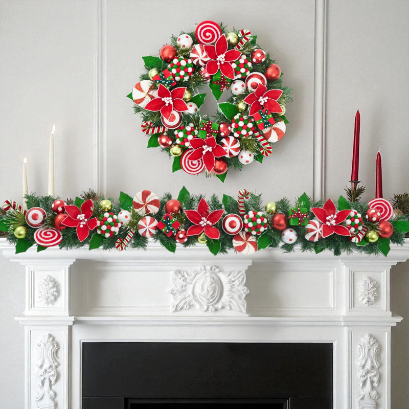 Couronne de Noël à la menthe poivrée