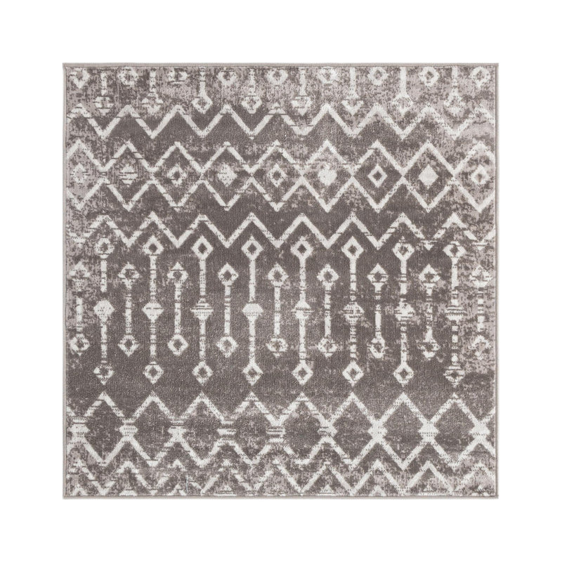 Amrjeet Geometric Indoor Rug, Square 6'
