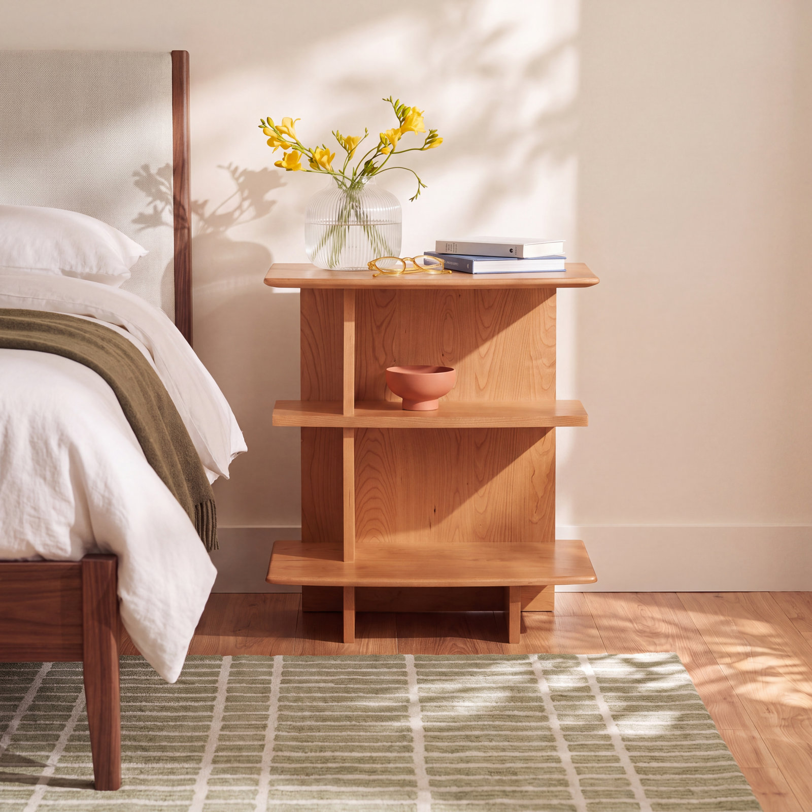 Sarah Cherry Nightstand, Natural Cherry