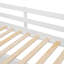 Lit mezzanine simple avec bureau et rangement en blanc