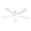 Ventilateur de plafond encastré blanc à 5 pales de 46 po avec lumières DEL Cissline, contrôlé par télécommande ou application-663531174-663531177