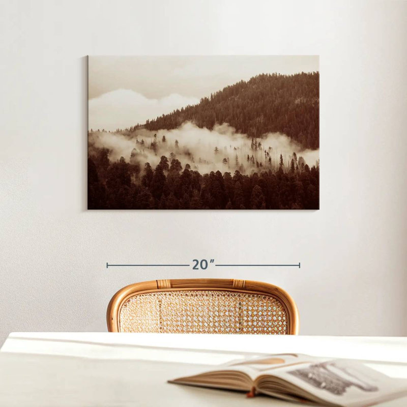 Alvord sépia Misty Forest, H 16 po x l 24 po