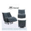 Fauteuil inclinable oscillant en chenille Oyster-1077808124