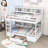Halsy Kids Twin over Twin Drawer Wood Bunk Bed with Shelves-109856795