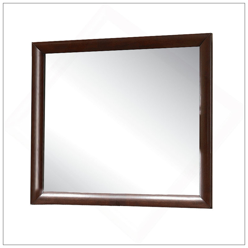 Miroir carré au fini espresso Ireland, durable et élégant, parfait pour rehausser l'esthétique et la luminosité de n'importe quelle pièce.