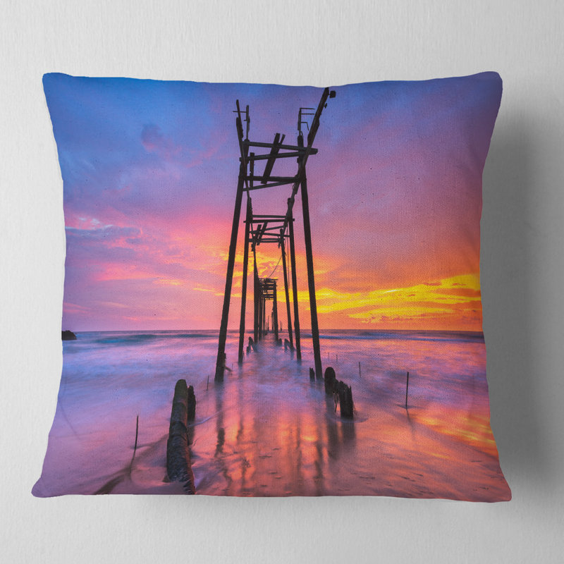 Coussin Jet Bridge, 16 po x 1 po, Carré