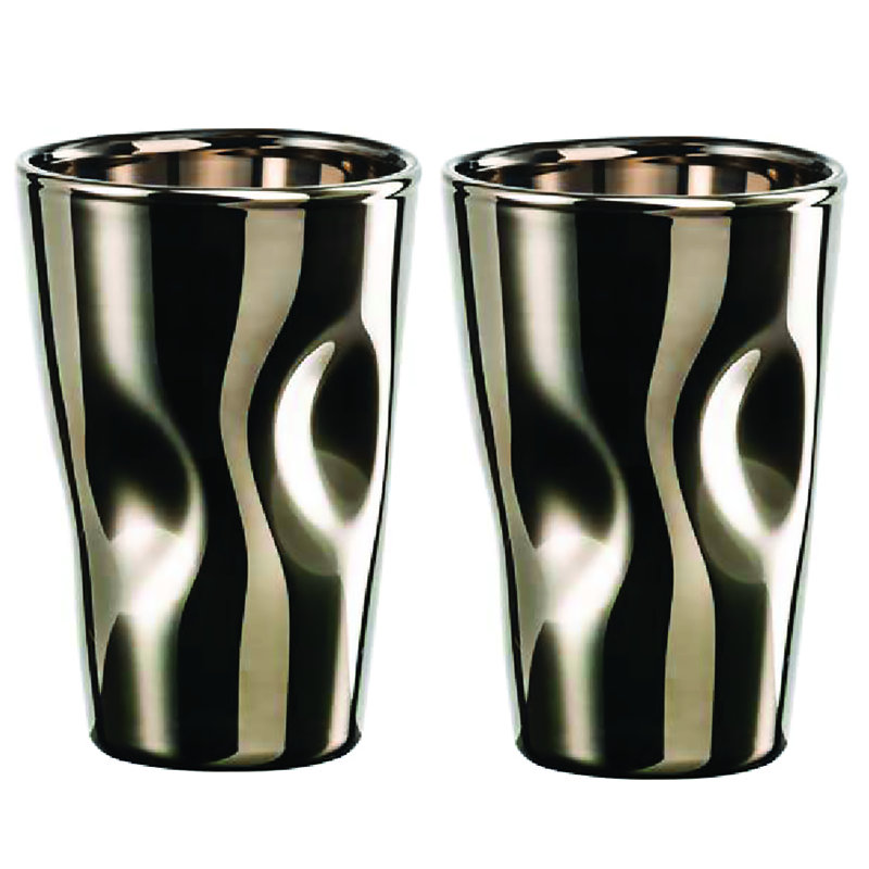 Verre espresso doré Eisch Unik - paquet de 2, Platine