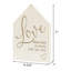 Dominiqua «Love Grows Best in House Just Like This», décoration de table en bois