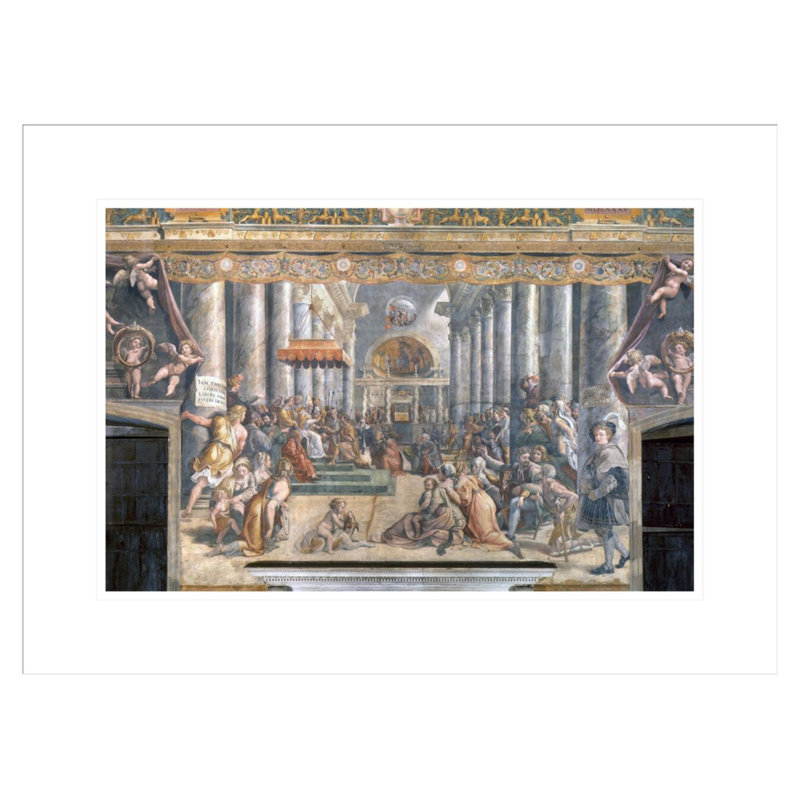 «The Donation of Constantine» par Raphael, impression giclée sur cadre, H 16,16 po x l 21,75 po