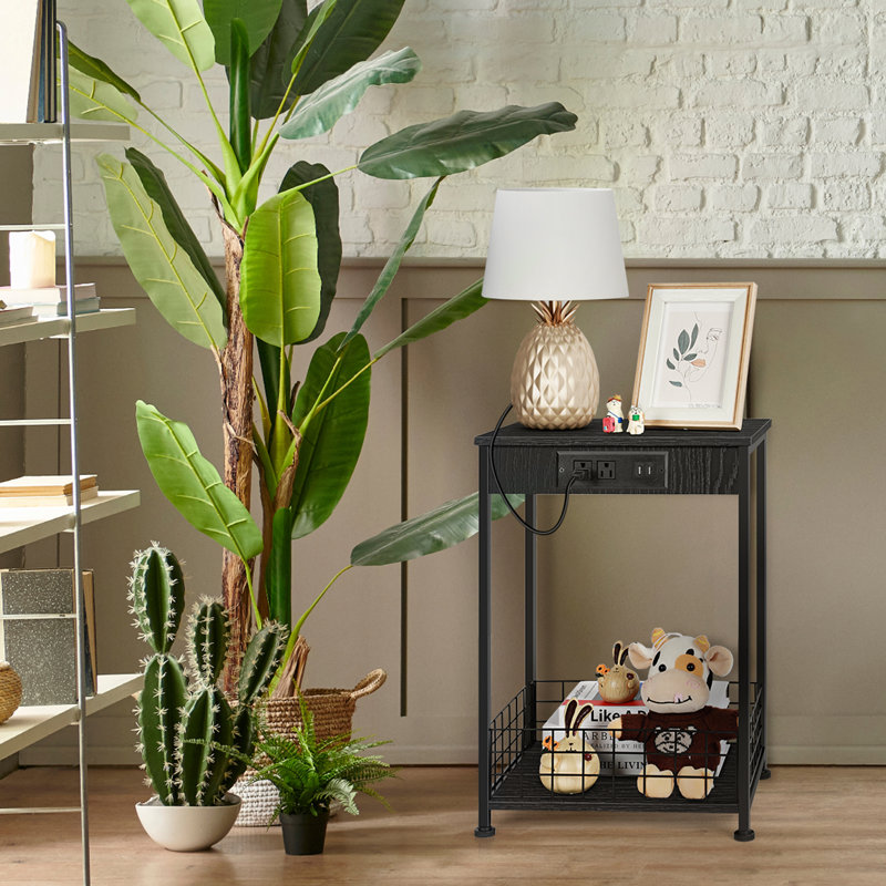 Table de bout Rukaya, Noir