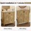 Armoire de plancher pliante 30 po gris antique avec lavabo en céramique - Installation brevetée en 1 minute, peu encombrante et facile à assembler-133144820
