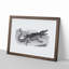 Crocodile in Black & White by George Shaw - Picture Frame Drawing Print-55621411-55621407