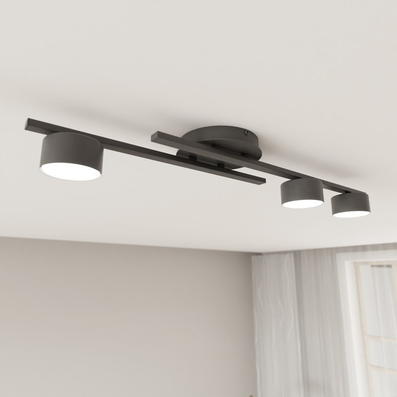 Samyak Flush Mount, Matte Black