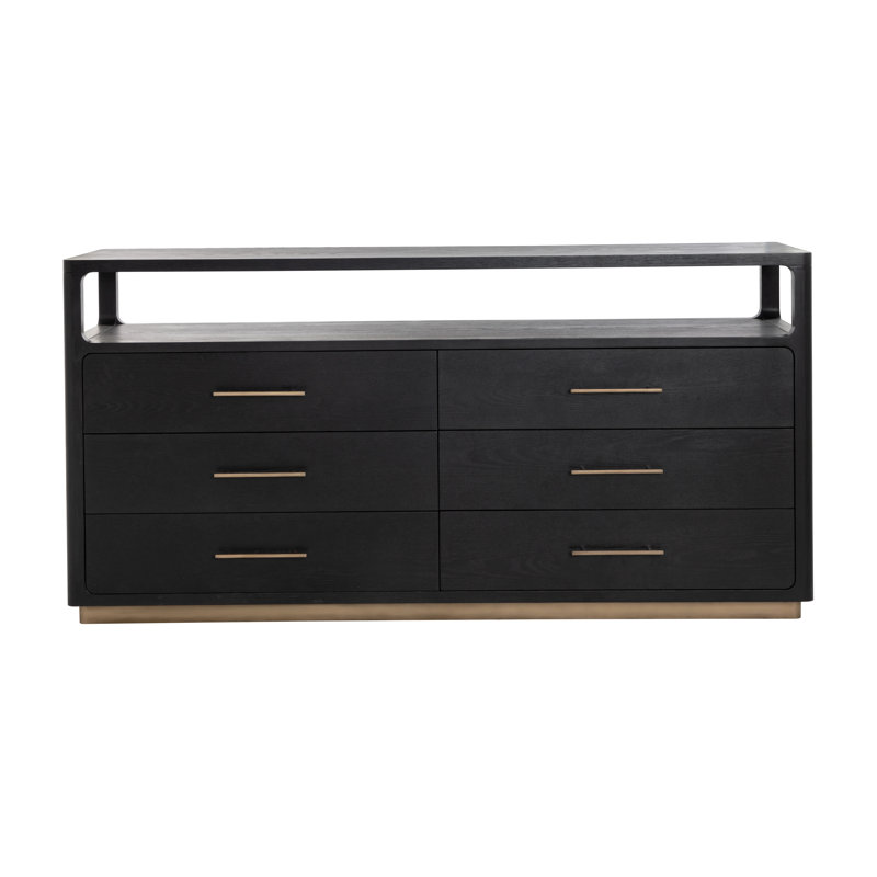 DANETTE 6 - Drawer Dresser, Black