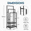 30 cm L Freestanding Towel Stand