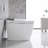 Elongated Smart Toilet With Elongated Heated Bidet Seat, Intelligent Toilet With Bidet Built-In, Feet Sensor,Auto Open/Close Seat, Off Seating AUTO Flush, Night Light, Warm Water & Dryer,White