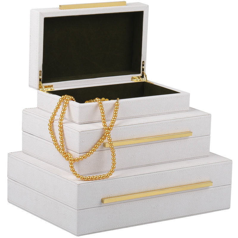 Boîte décorative Milarae, Blanc