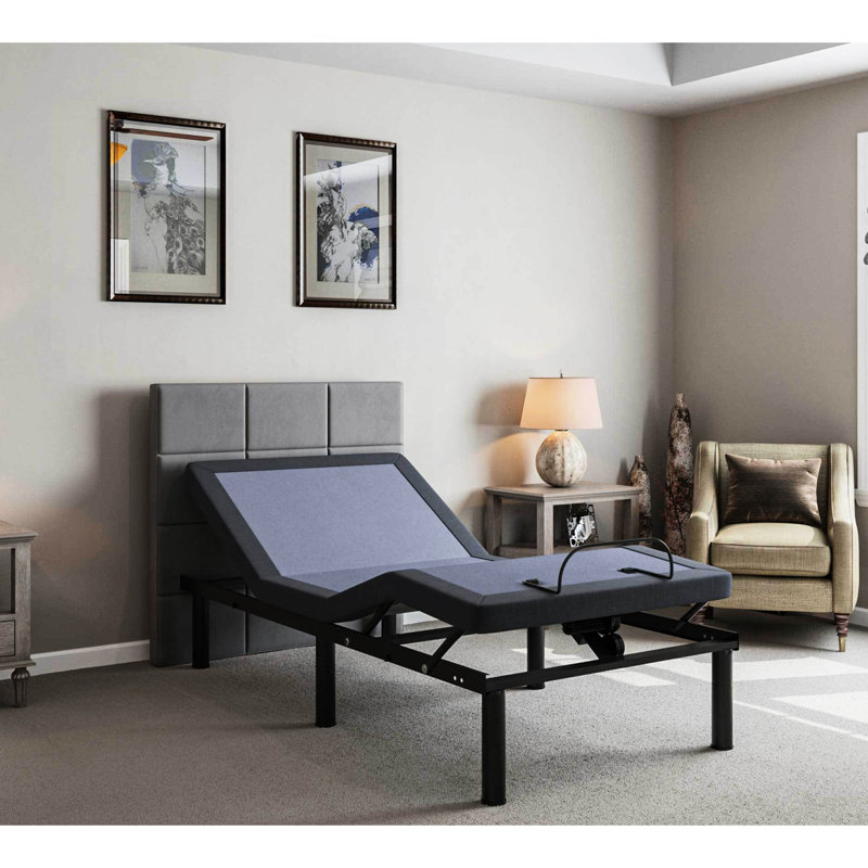 Base de lit simple TG réglable - poids de 850 lb, tête et pied réglables, mémoire programmable, réglage de la batterie de secours en position complète, capacité, ajustement de 31 pieds