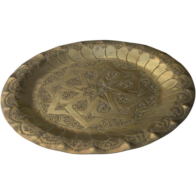 Round Geometric Decorative Tray