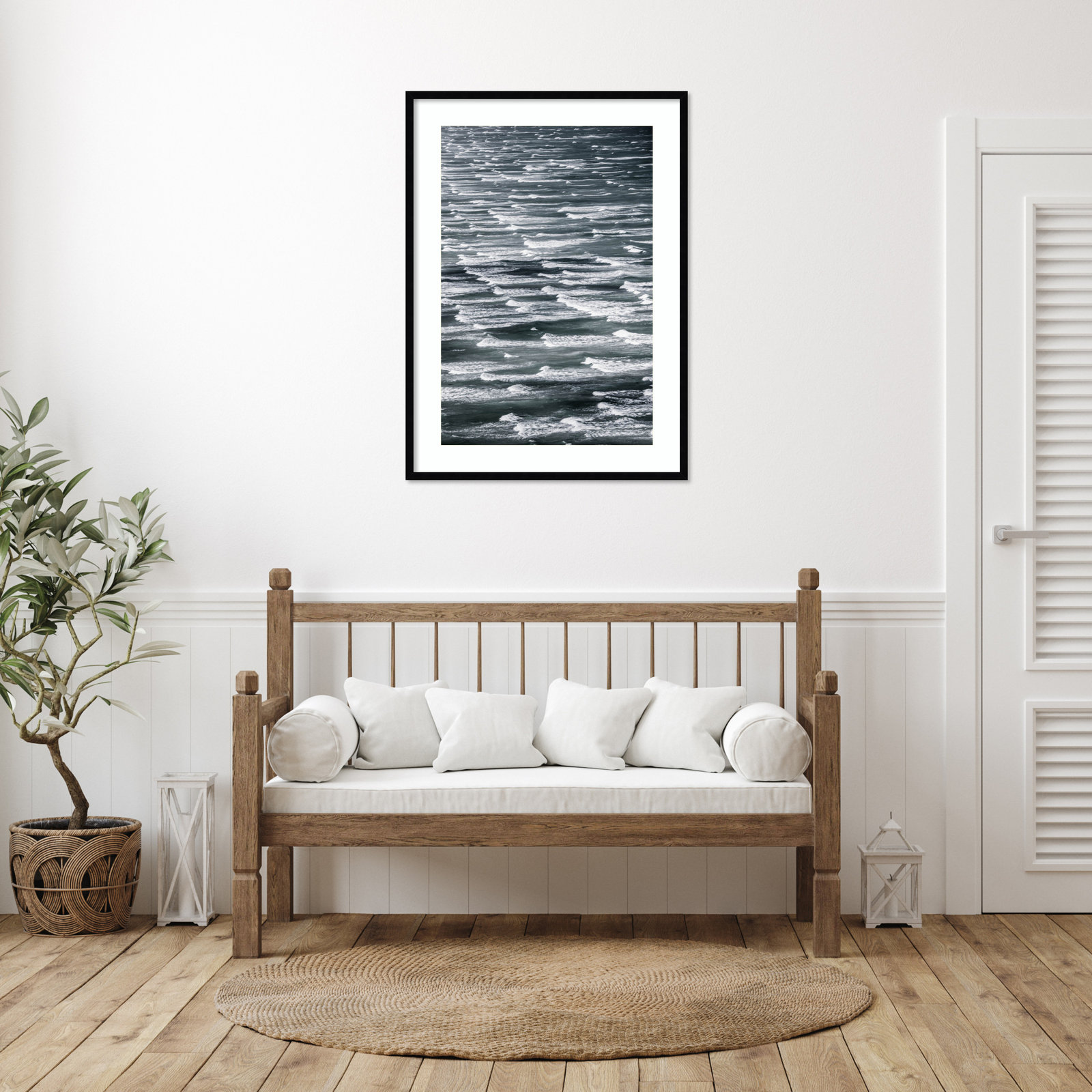 Daisey "Infinite Waves 02" Print, Black Framed, 41" H x 30" W