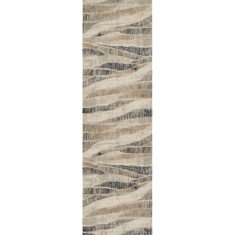 Tapis gris abstrait Foundry Select Genevieve 1 pi 10 po x 2 pi 10 po, 2 pi 2 po x 7 pi 7 po
