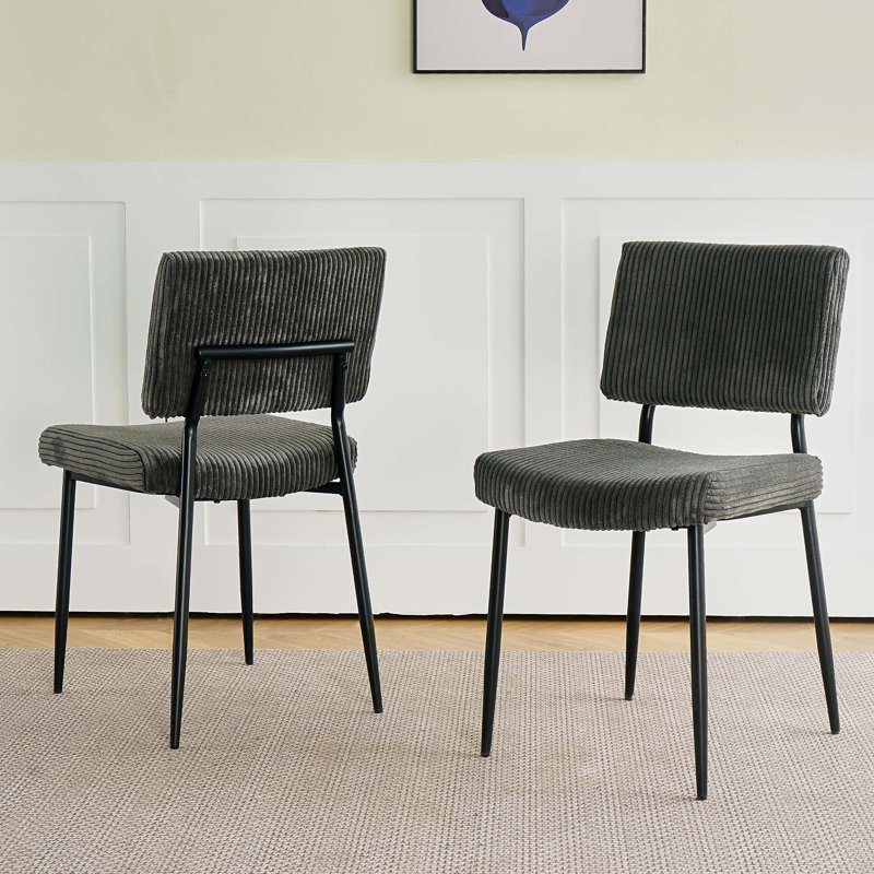 Chaises de salle à manger, Gris foncé, 2