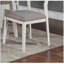 Magnifique ensemble unique de 2 chaises d'appoint blanches et grises pour la salle à manger