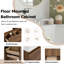 Ensemble de meuble-lavabo simple 29,57 po avec plateau en résine Lashina-517392602